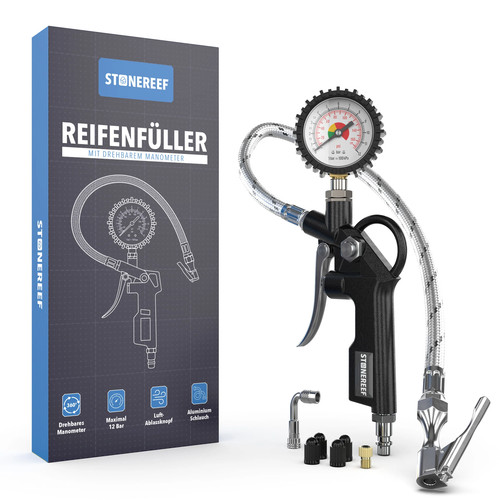 Reifenfüller mit manometer - mit,